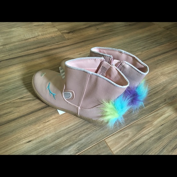 Cat & Jack Shoes Sale Nwt Girls Cat Jack Unicorn Ankle Boots Sz